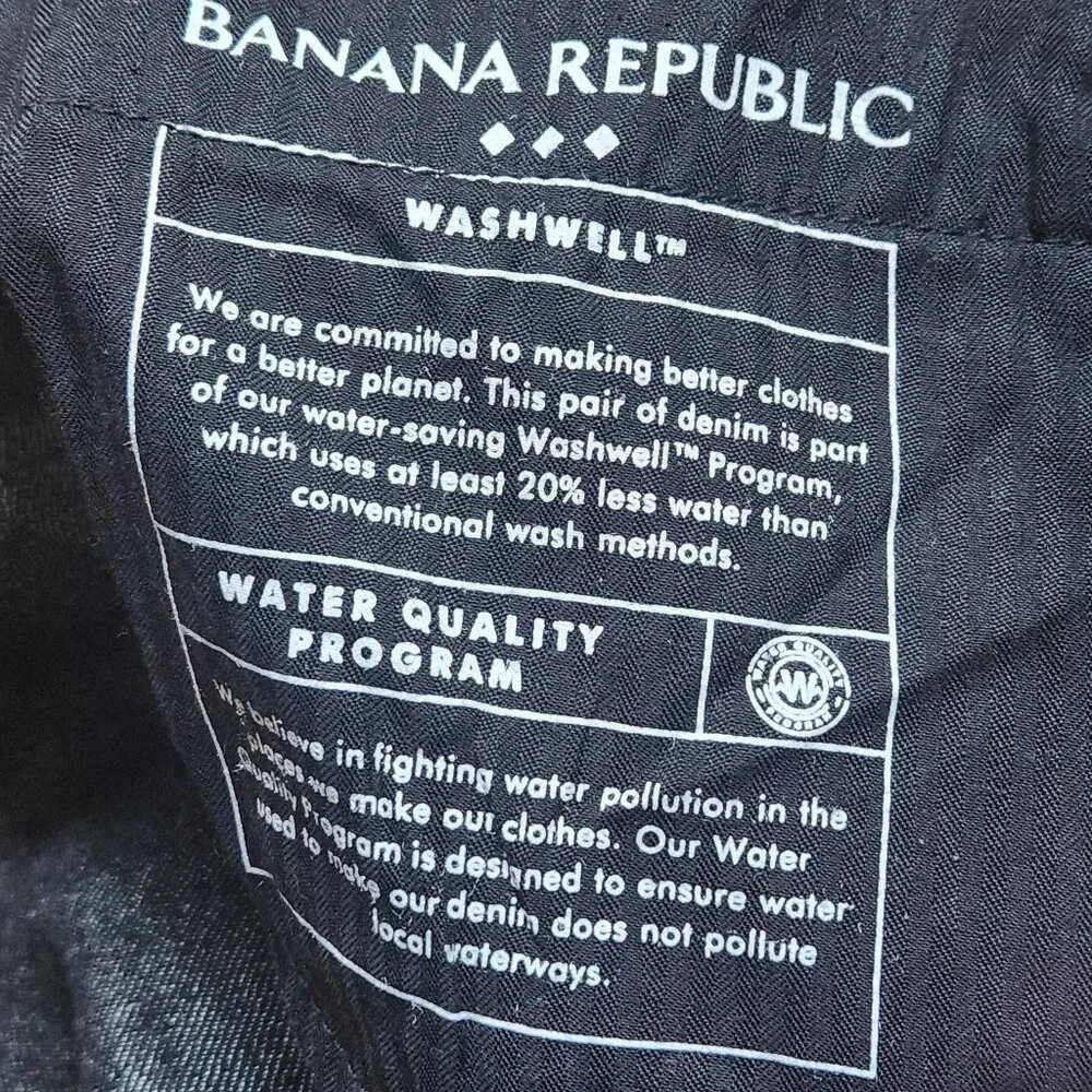Banana Republic Athletic Fit Jeans Mens 30x32 Black Wash Stretch Slim Taper